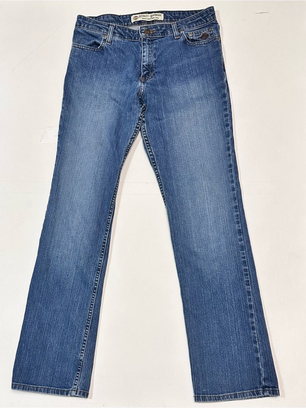 Harley Davidson Jeans Women’s Size 8 Long Mid Rise Medium Washed Bootcut Denim